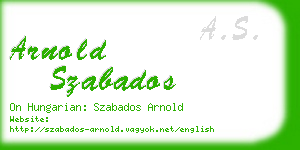 arnold szabados business card